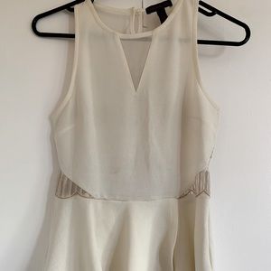 White Fancy Tank with Gold Accents